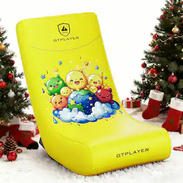 GTPlayer - Rocker Floor Gaming Chair Ergonomic Comfortable Floor Rocker, Earth Pattern - Yellow