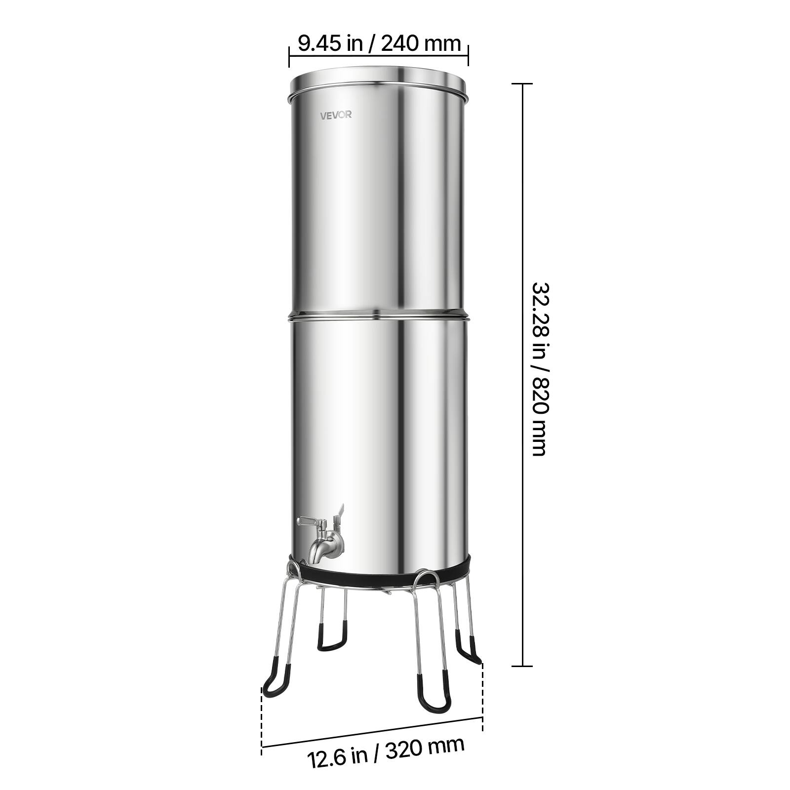9.45 in / 240 mm  
32.28 in / 820 mm  
12.6 in / 320 mm