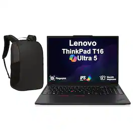 Lenovo - ThinkPad T16 Laptop 16.0 WUXGA Display (Ultra 5-225U, 64GB, 2TB SSD, Win 11 Pro) w/17in Backpack