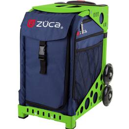Zuca - Midnight Navy Insert Bag & Frame with Flashing Wheels - Green