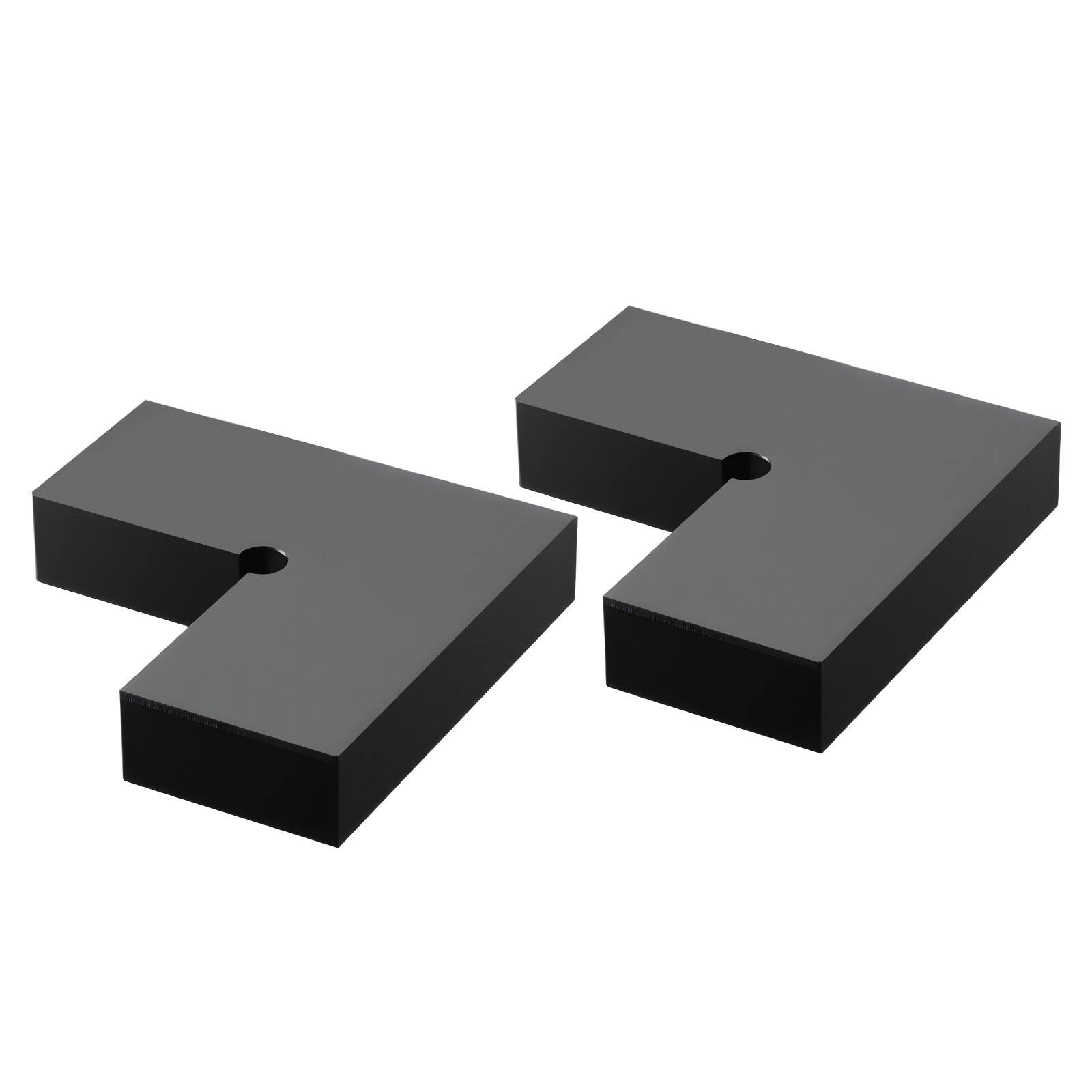 Alt View 5. VEVOR - 2 Pack Corner Connectors for Handrail, Extension Stair Railing Accessories, POM Hand Rail Connector Fittings - black.