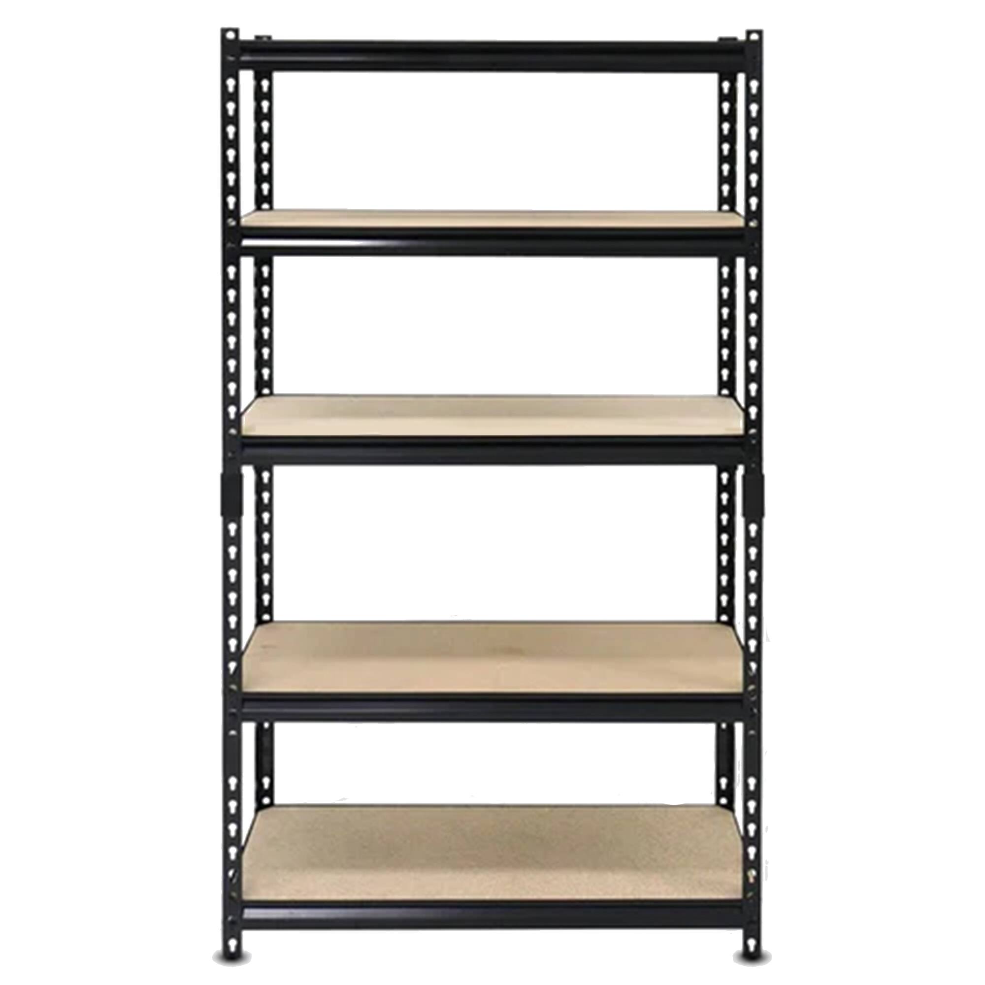 Front. Juggernaut Storage - Juggernaut Storage 18" x 72" 5 Shelf Steel Utility Shelving Storage Unit, Black - Black.