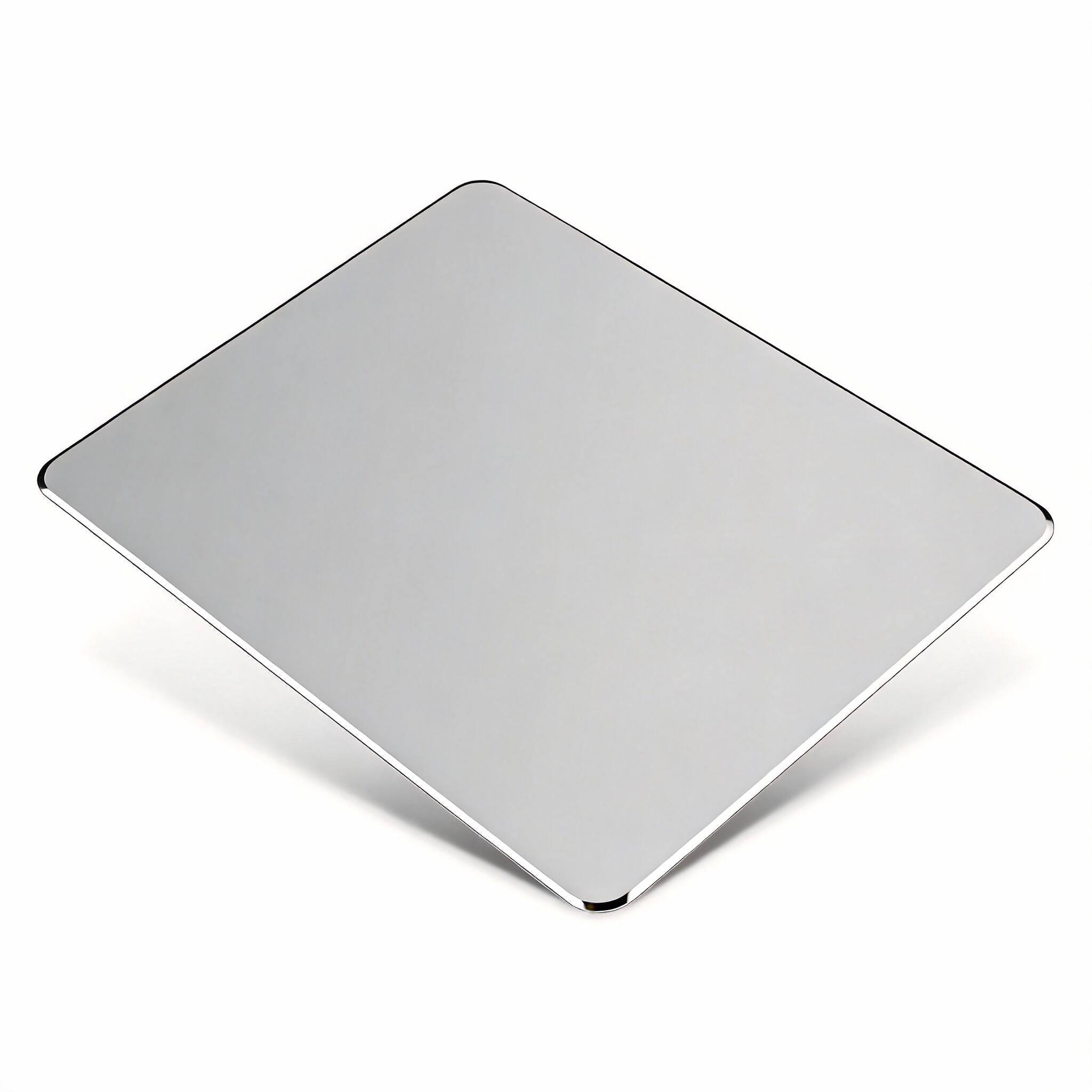 Front. Frangdom - Hard Metal Mouse Pad Rigid Aluminum with Rubber Base - Silver 9.1L x 7.1W inches.