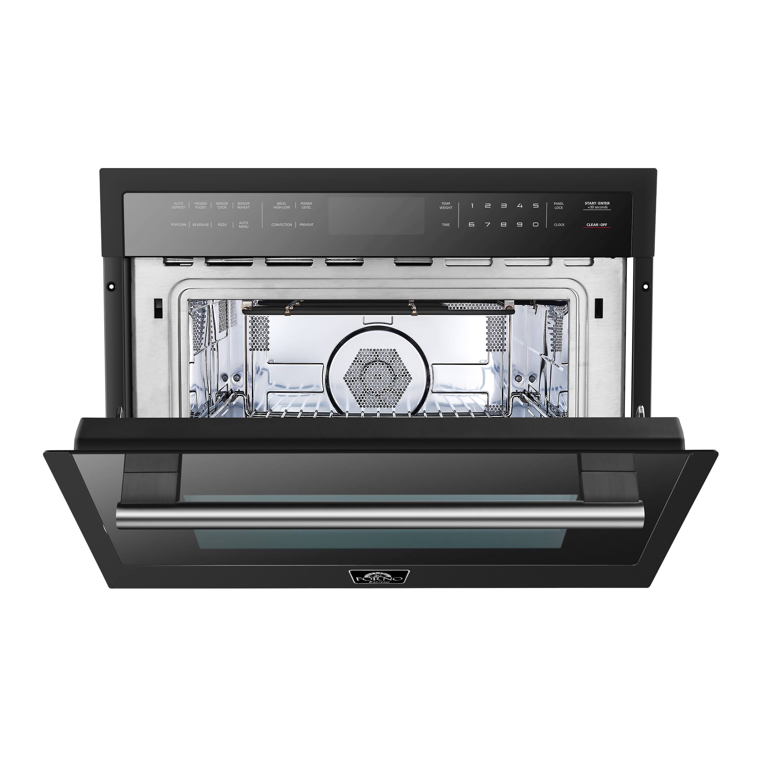 Alt View 1. Forno Appliances - Oliena Espresso 1.6 cu. ft. Built-In Microwave and Convection Oven Combo with Sensor Cooking - Black.