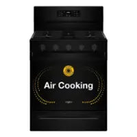 Whirlpool - 5.0 Cu. Ft. Freestanding Single Gas Range with Air Fry and Air Baking - Black - Front_Zoom
