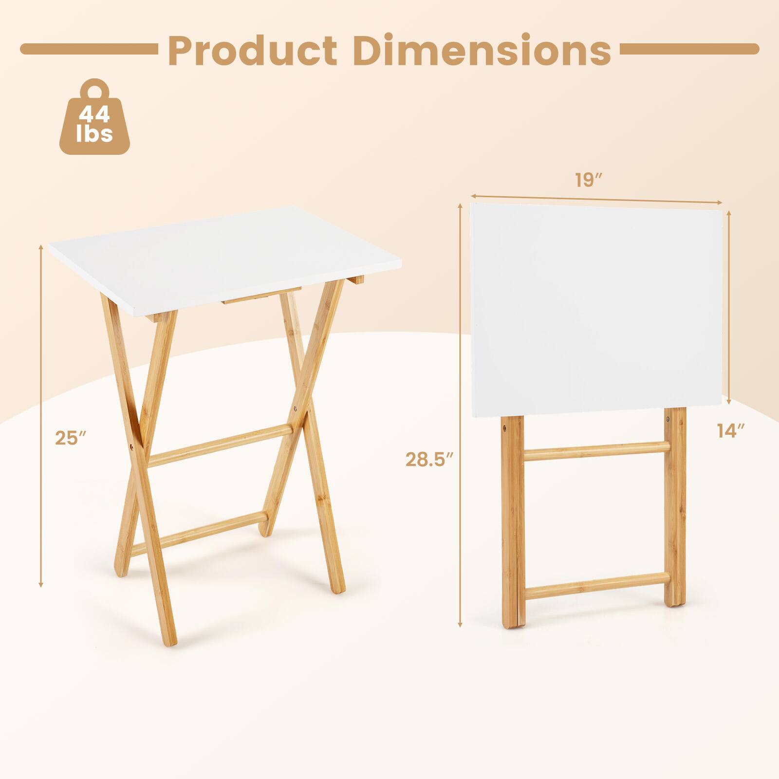 Product Dimensions: 44 lbs, 19" x 25" x 28.5" x 14"