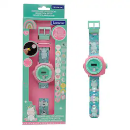 Lexibook - Unicorn Digital Projection Watch with 20 Images to Project - Blue