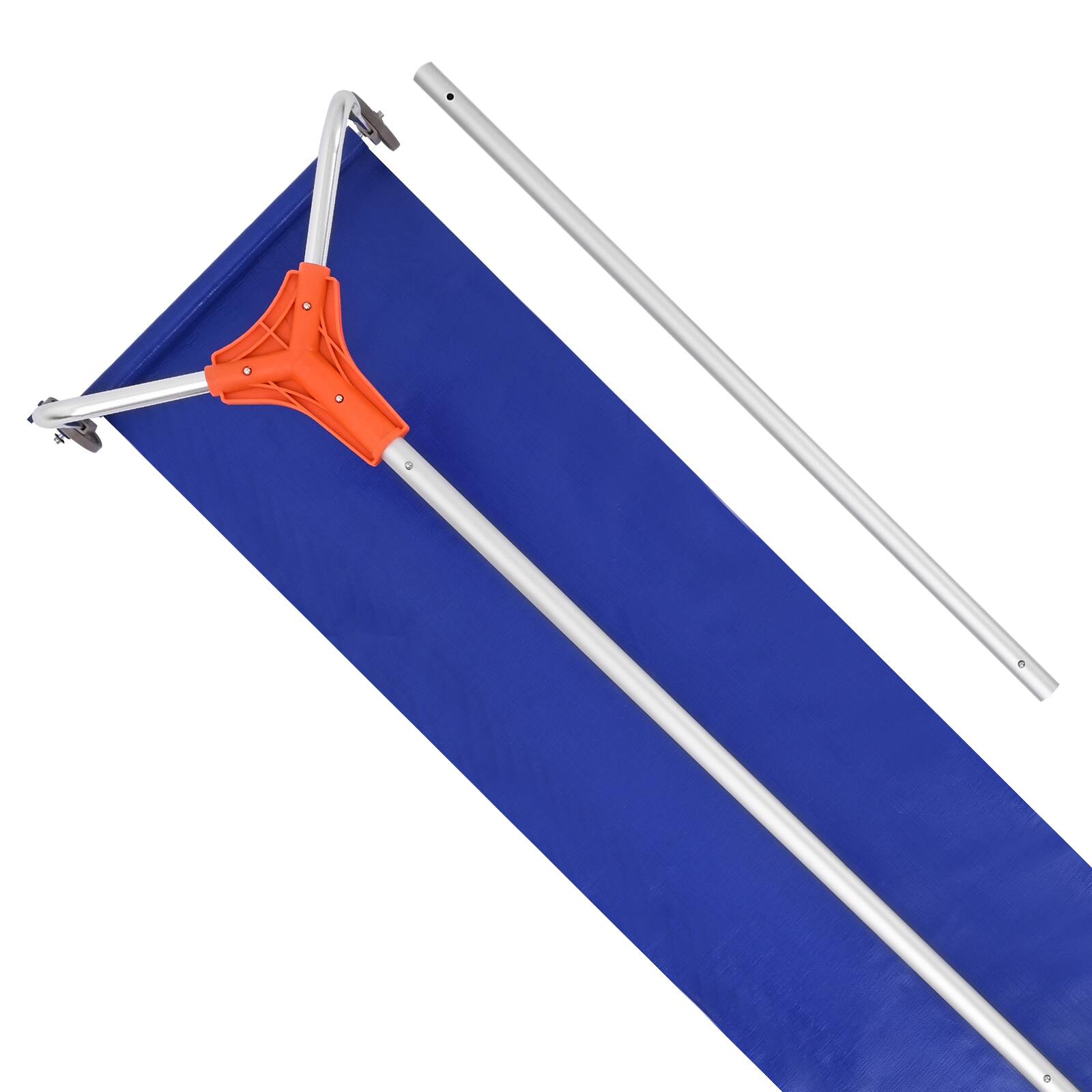 Alt View 5. VEVOR - Snow Roof Rake, 17 in Aluminum Blade, 4.1-17.2 ft Adjustable Roof Snow Scraper with Wheels & Slide - Sliver.