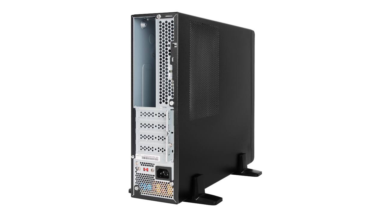 Alt View 1. In Win - BL631 Slim Micro-ATX Mini-ITX Small Form Factor Desktopwith 450W TFX Power Supply Pre-Installed, 11.5L, USB 3.0 Ports - Black.