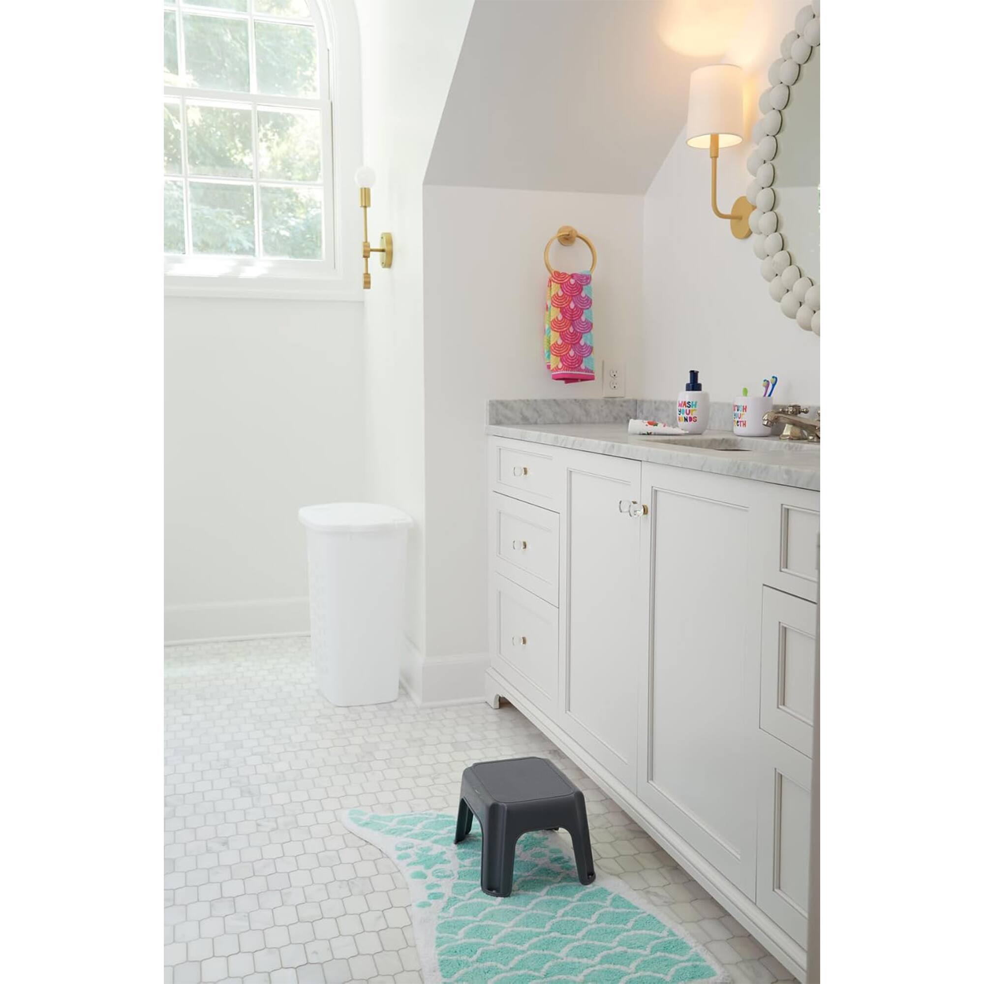 Alt View 1. RubberMaid - Rubbermaid Durable Plastic Step Stool w/ 250-LB Weight Capacity, Gray (3 Pack) - Gray.