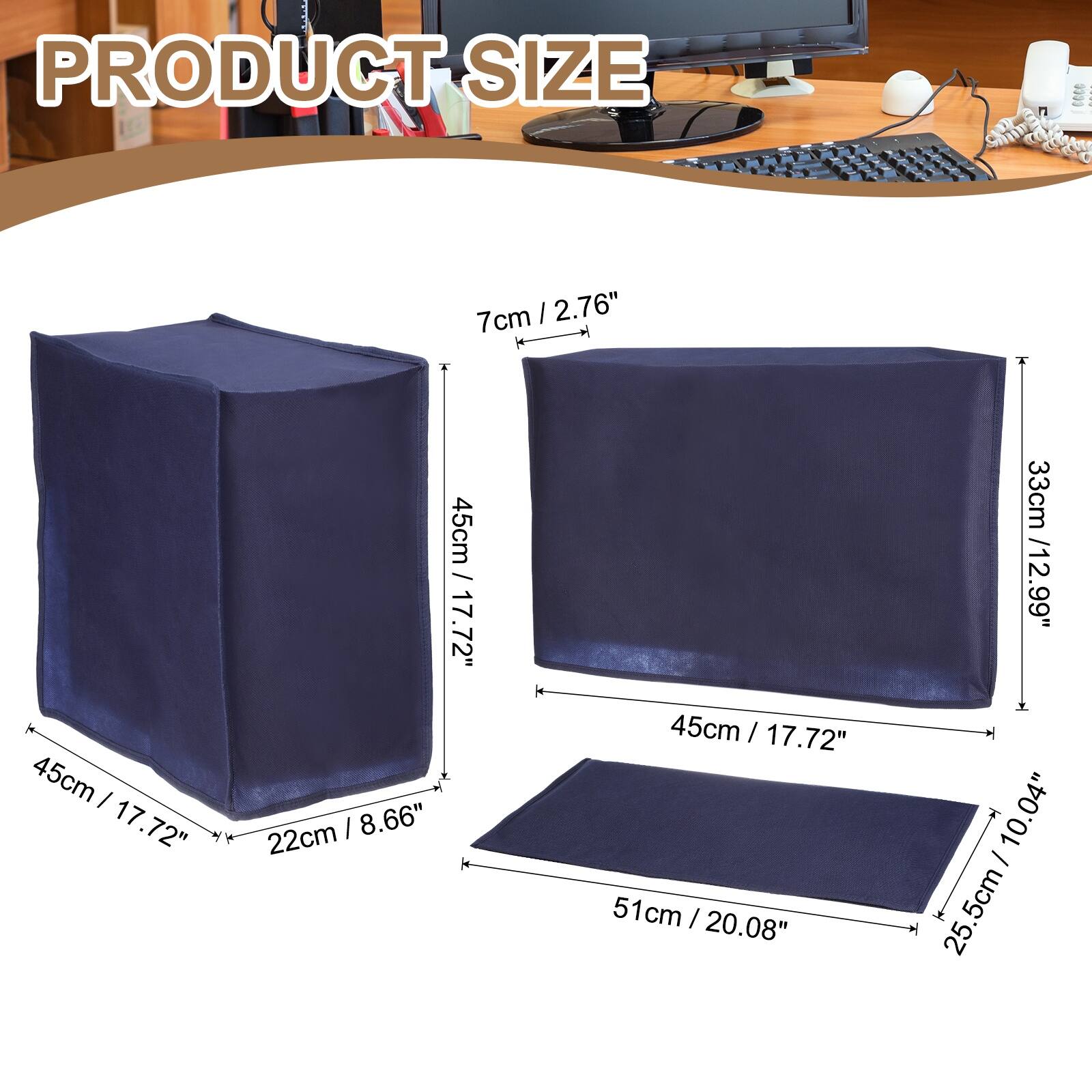 PRODUCT SIZE

- 7cm / 2.76"
- 45cm / 17.72"
- 22cm / 8.66"
- 45cm / 17.72"
- 51cm / 20.08"
- 33cm / 12.99"
- 25.5cm / 10.04"