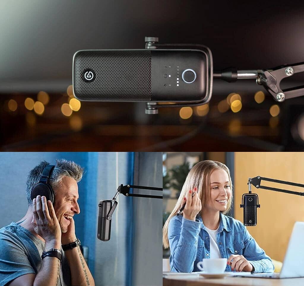 Alt View 5. Fabibe - Upgrade Mic Wall Mount Microphone Boom Arm Stand Holder For Blue Shure Rode Broadcasting Voice-over Sound... - Default.