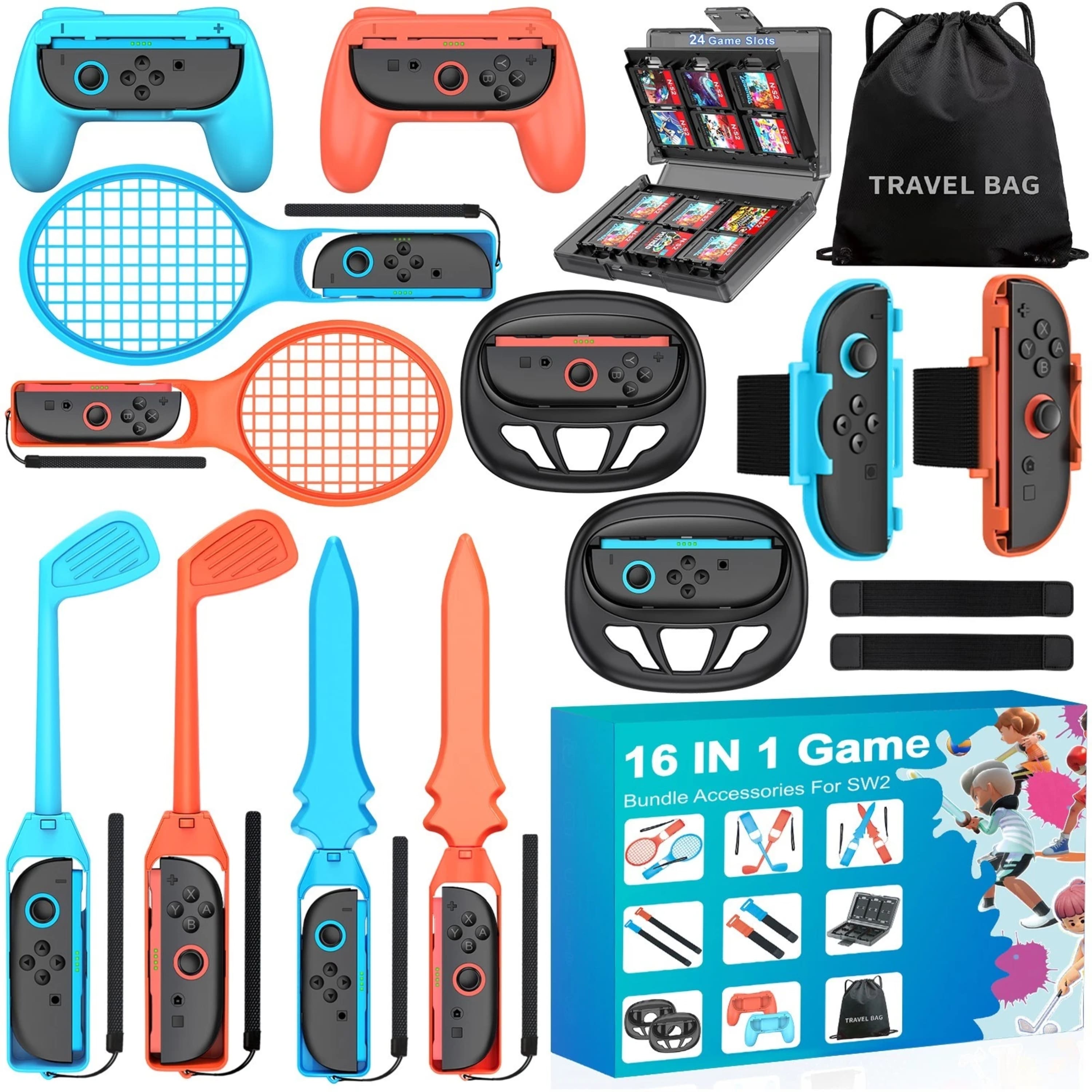 Kitcheniva - Family Sports Party Accessories 16 in 1 Bundle For Nintendo Switch 2 - Assorted