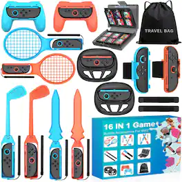 Kitcheniva - Family Sports Party Accessories 16 in 1 Bundle For Nintendo Switch 2 - Assorted