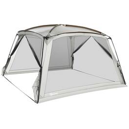 Outsunny - x 12' Screen House, UV50+ Screen Tent with 2 Doors & Carry Bag for Outdoor Camping Activities - White