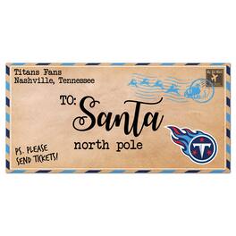 Fan Creations - Tennessee Titans 6'' x 12'' Letter to Santa Sign - Multicolor