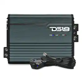 DS18 Audio - FRP Monoblock Class D Car Amplifier with Remote Level Control, 1500W RMS at 1 Ohm - Titanium