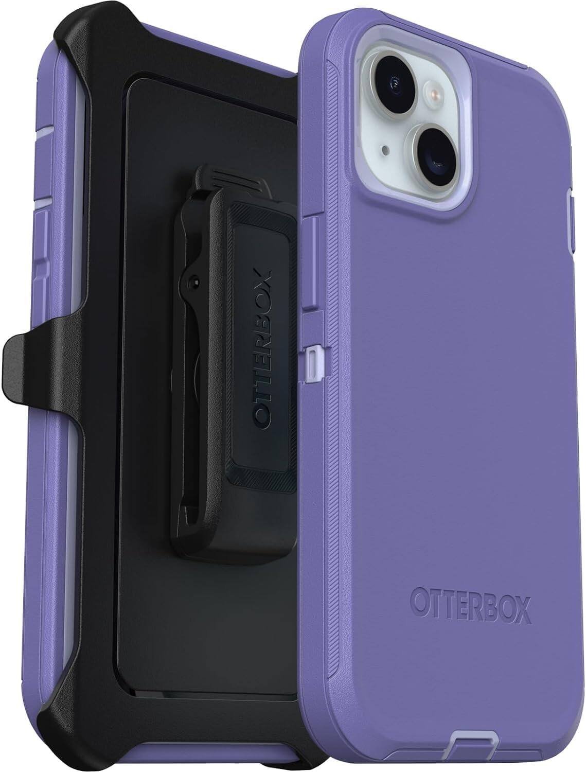 OtterBox - Defender Series Hard Shell For Apple iPhone 15, Apple iPhone 14, And Apple iPhone 13 - Mountain Majesty - Mountain Majesty (Purple)