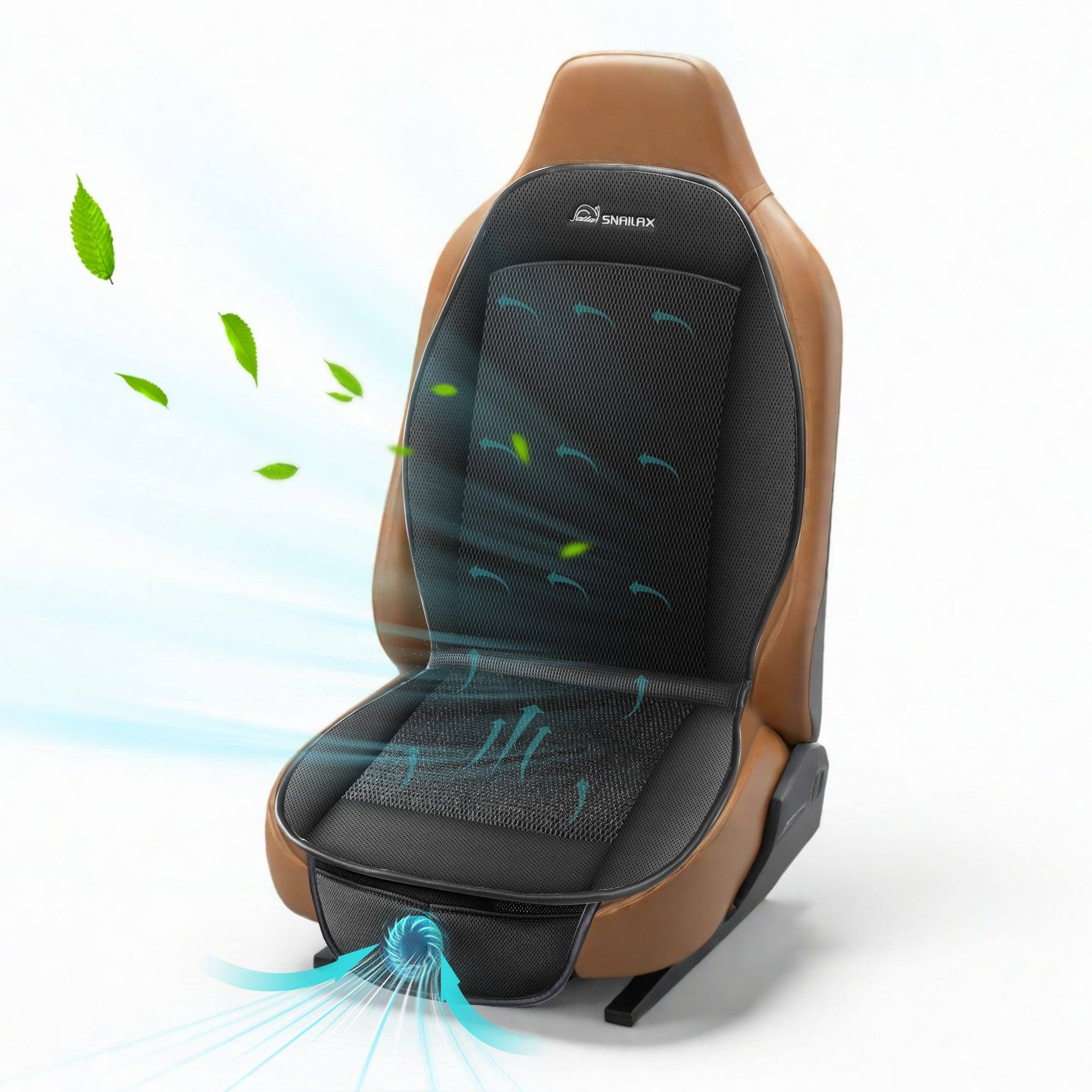 Front. Snailax - Snailax Cooling Seat Cushion with 3 Cooling Air Speeds, Fit for Cars, SUV, Truck, USB - Black.