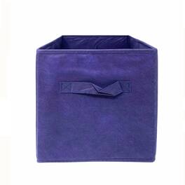 Kitcheniva - Fabric Storage Cube Bins Organizer Basket Containers Fabric Handle Large 13" 6 Pack Blue