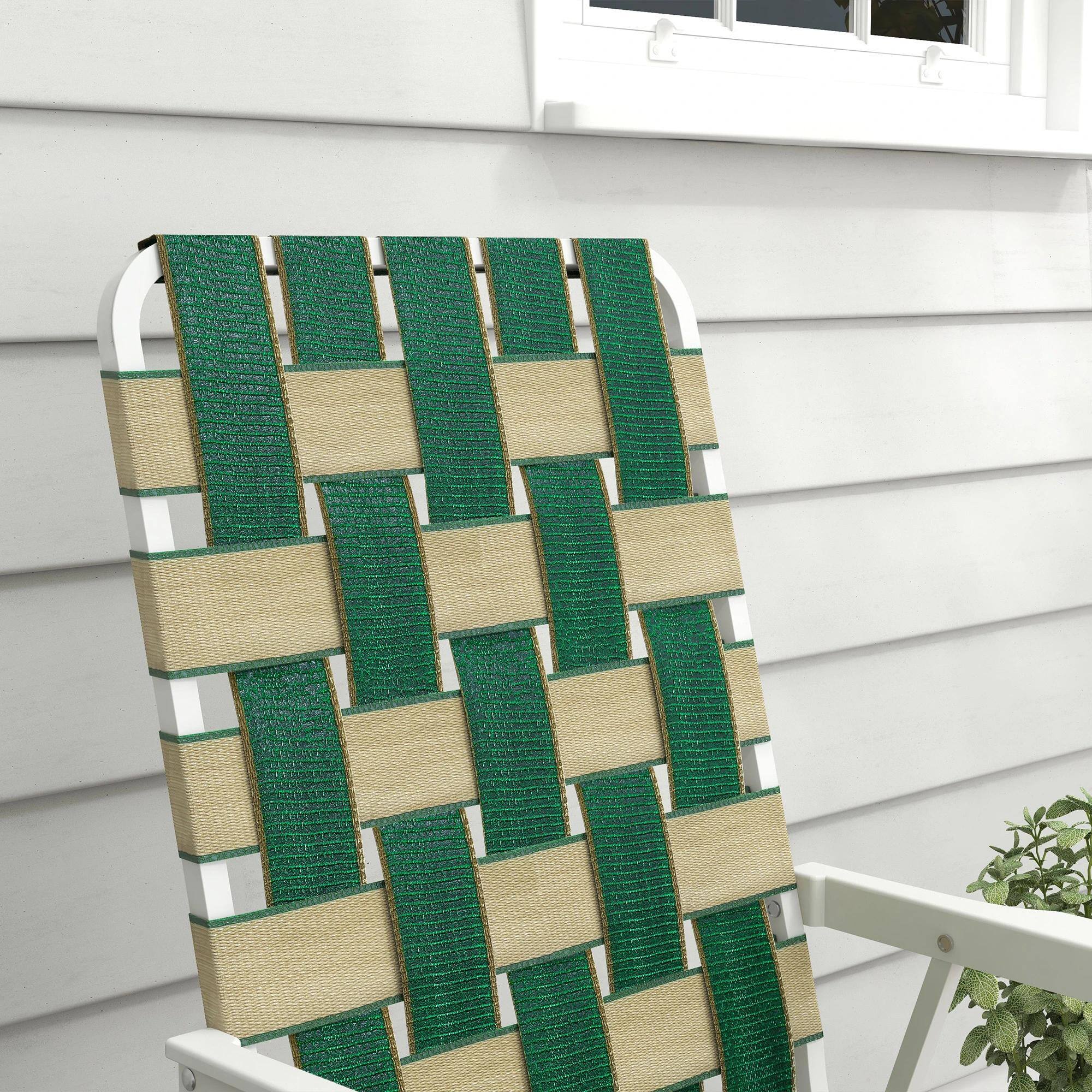 Alt View 2. Resenkos - Resenkos 2-Piece Folding Chairs, Durable Outdoor Camping Seats, Compact Lawn Chairs with Armrests, Green - Green.