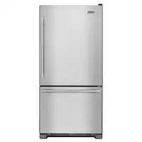 Maytag - 22 Cu. Ft. Bottom-Freezer Refrigerator with Humidity-Controlled FreshLock Crispers - Stainless Steel - Front_Zoom