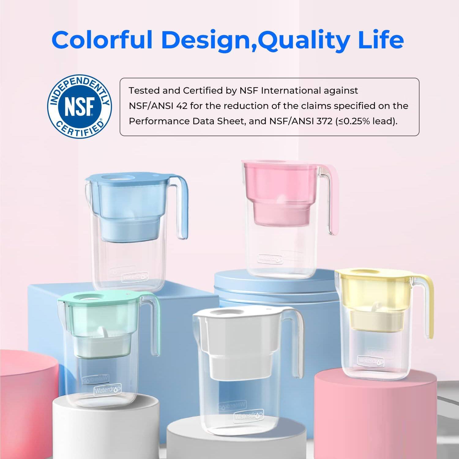 Colorful Design, Quality Life

Tested and Certified by NSF International against NSF/ANSI 42 for the reduction of the claims specified on the Performance Data Sheet, and NSF/ANSI 372 (≤0.25% lead).

CERTIFIED
