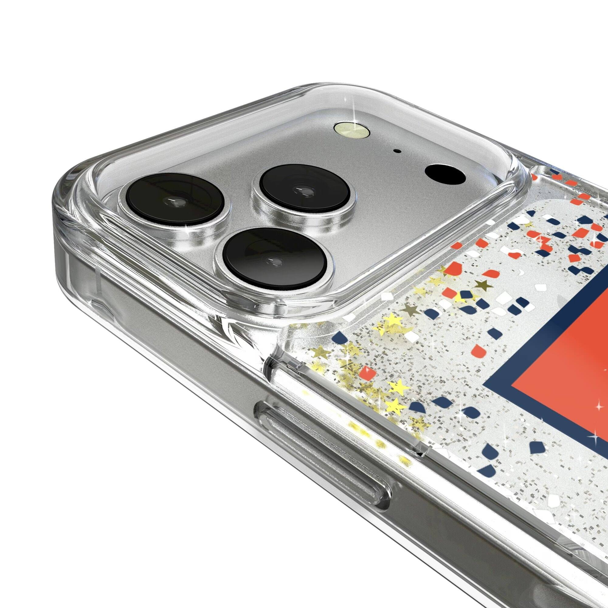 Alt View 2. Keyscaper - Illinois Fighting Illini iPhone Glitter Confetti Design Case - 14 - Multicolor.