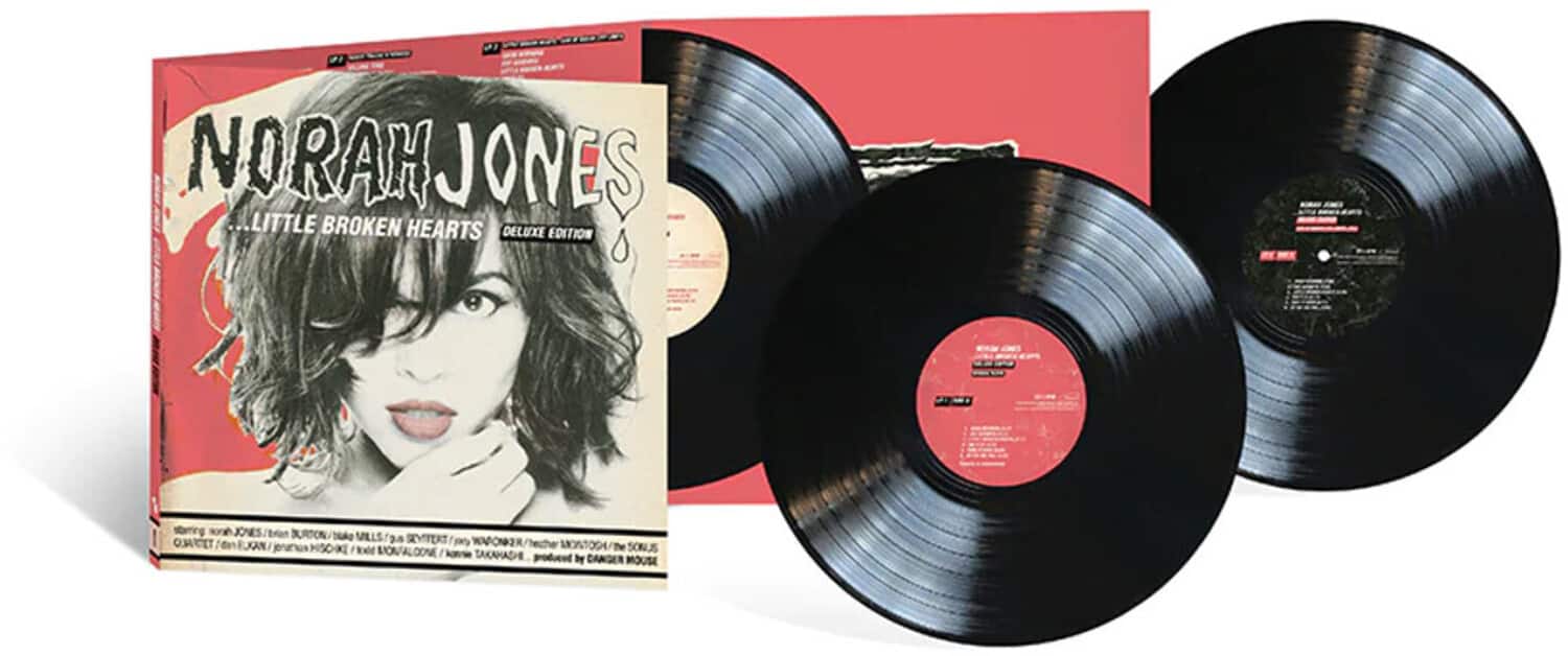 NORAH JONES  
...LITTLE BROKEN HEARTS DELUXE EDITION  

starring JONES, CUATET, BURTON, TA MILLS, 34 EYTERS, py N MONTOG4, B HISC-K, tode MOMALOONE, SONUS, TAKAGH  
produced by CANGER MOUSE  

starring JONES, CUATET, BURTON, TA MILLS, 34 EYTERS, py N MONTOG4, B HISC-K, tode MOMALOONE, SONUS, TAKAGH  
produced by CANGER MOUSE