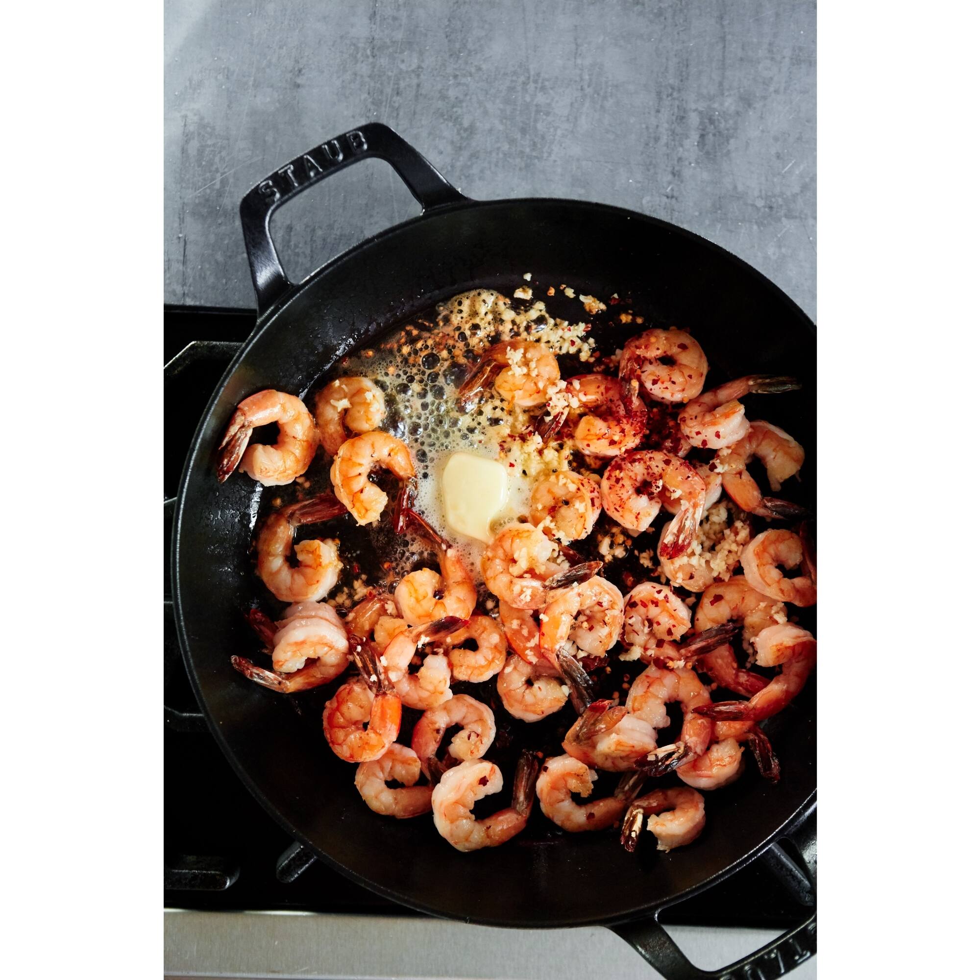 Alt View 3. Staub - Staub Cast Iron 6-inch Round Gratin Baking Dish - Matte Black - Matte Black.