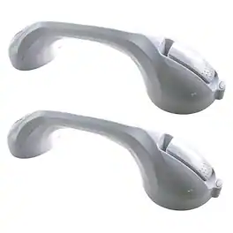 AmeriHome - 16 in. Repositionable Suction Grab Bar - 2 Piece Set - Black