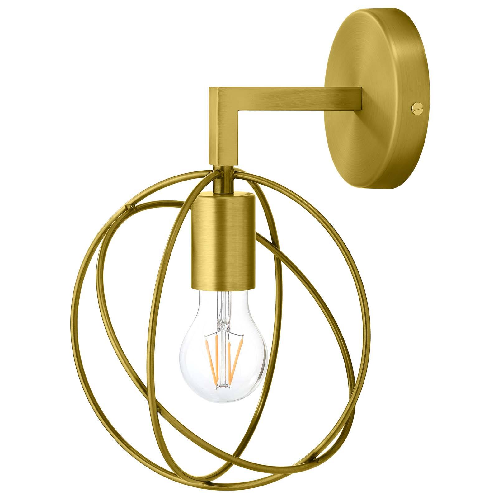 Angle. Modway - Perimeter Brass Wall Sconce Light Fixture by Modway - Brown.