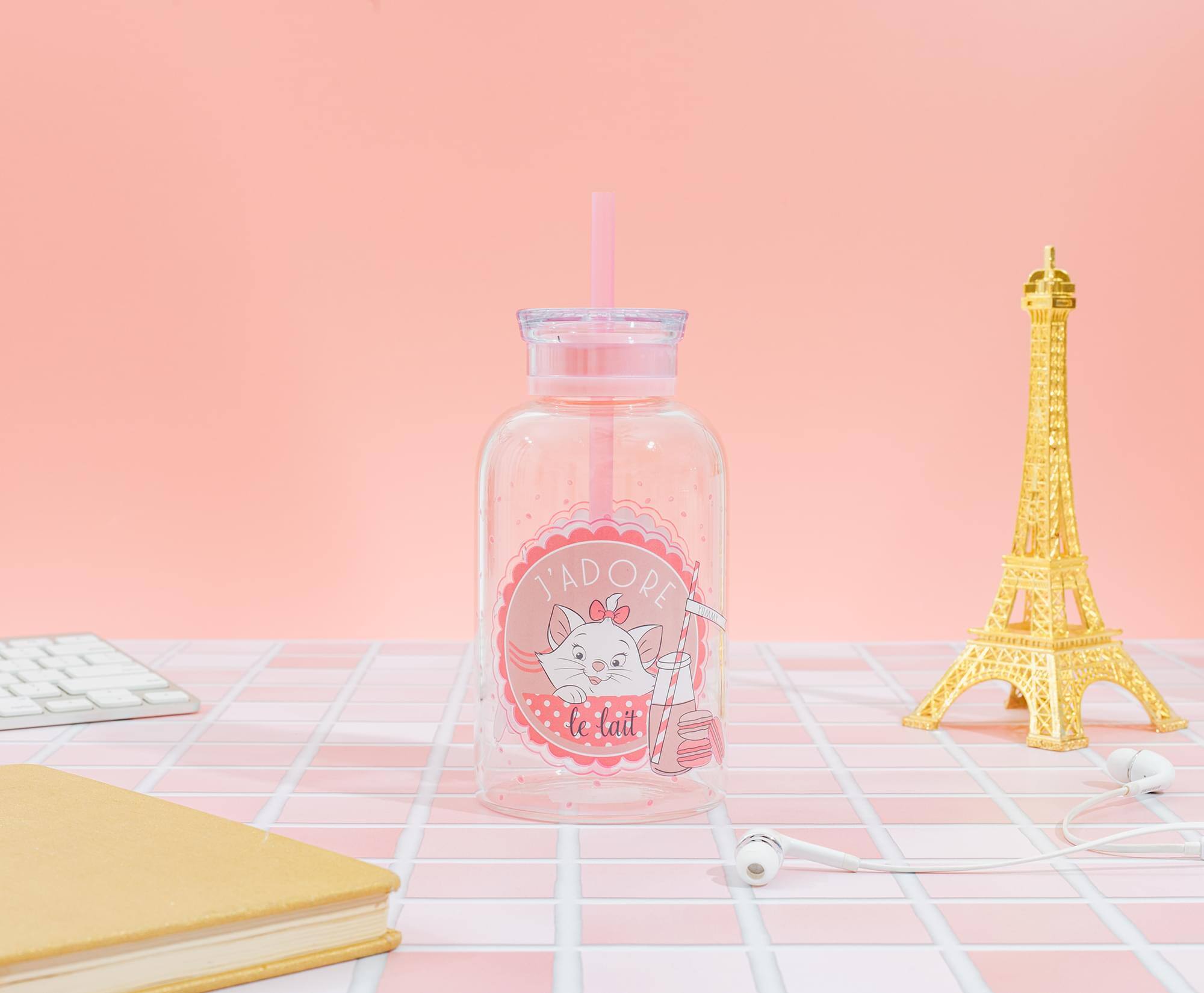 Silver Buffalo Disney The Aristocats Marie Glass Milk Bottle - Thumbnail 3