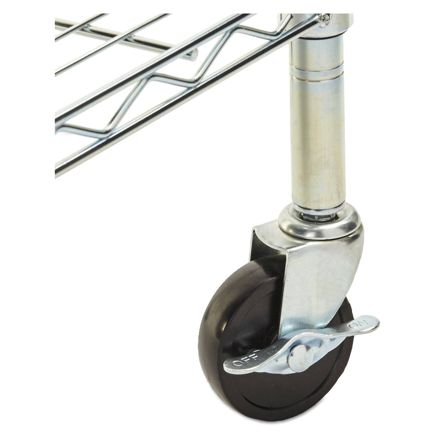 Back. Alera - Wire Shelving Garment Rack, 40 Garments, 48w X 18d X 75h, Silver - Silver.