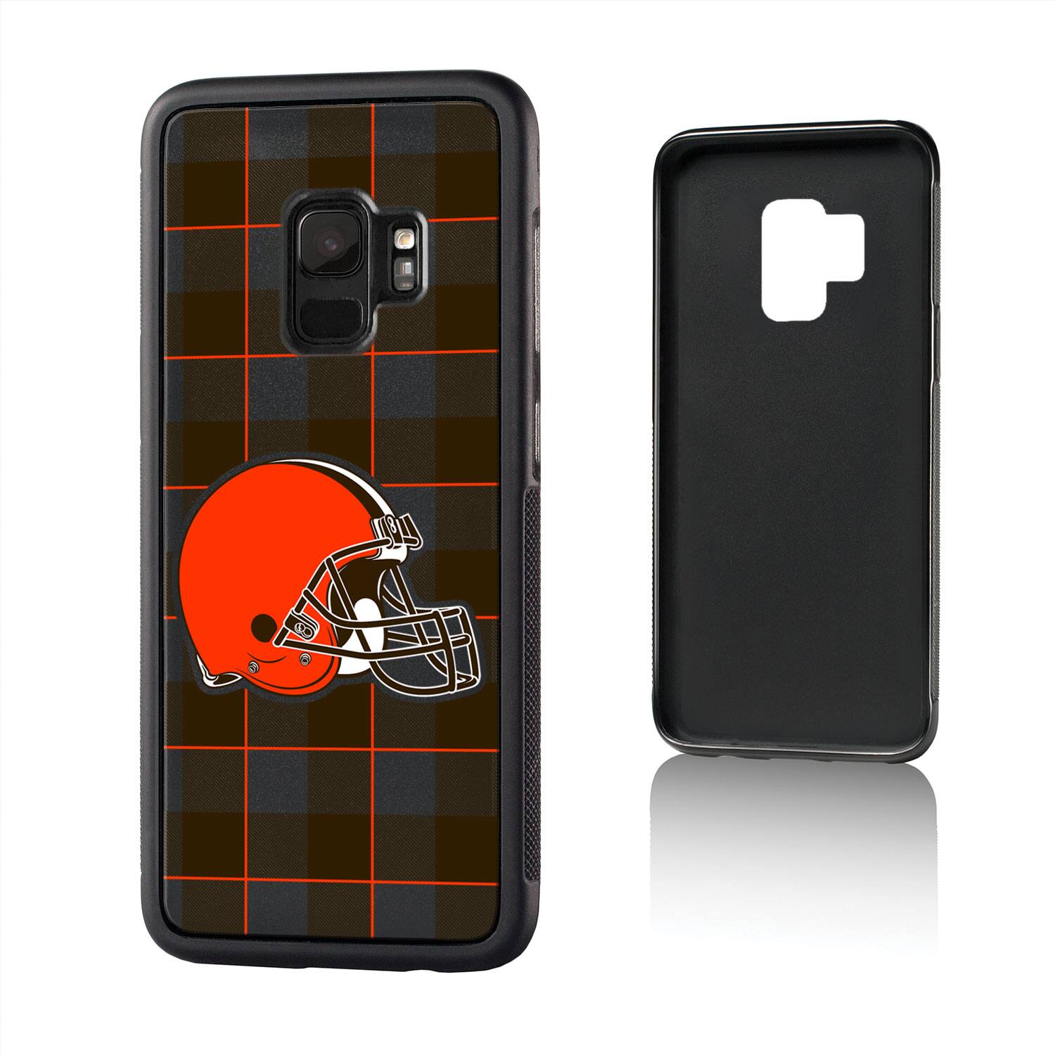 Alt View 1. Keyscaper - Cleveland Browns Galaxy Plaid Design Bump Case - S20 Plus - Multicolor.