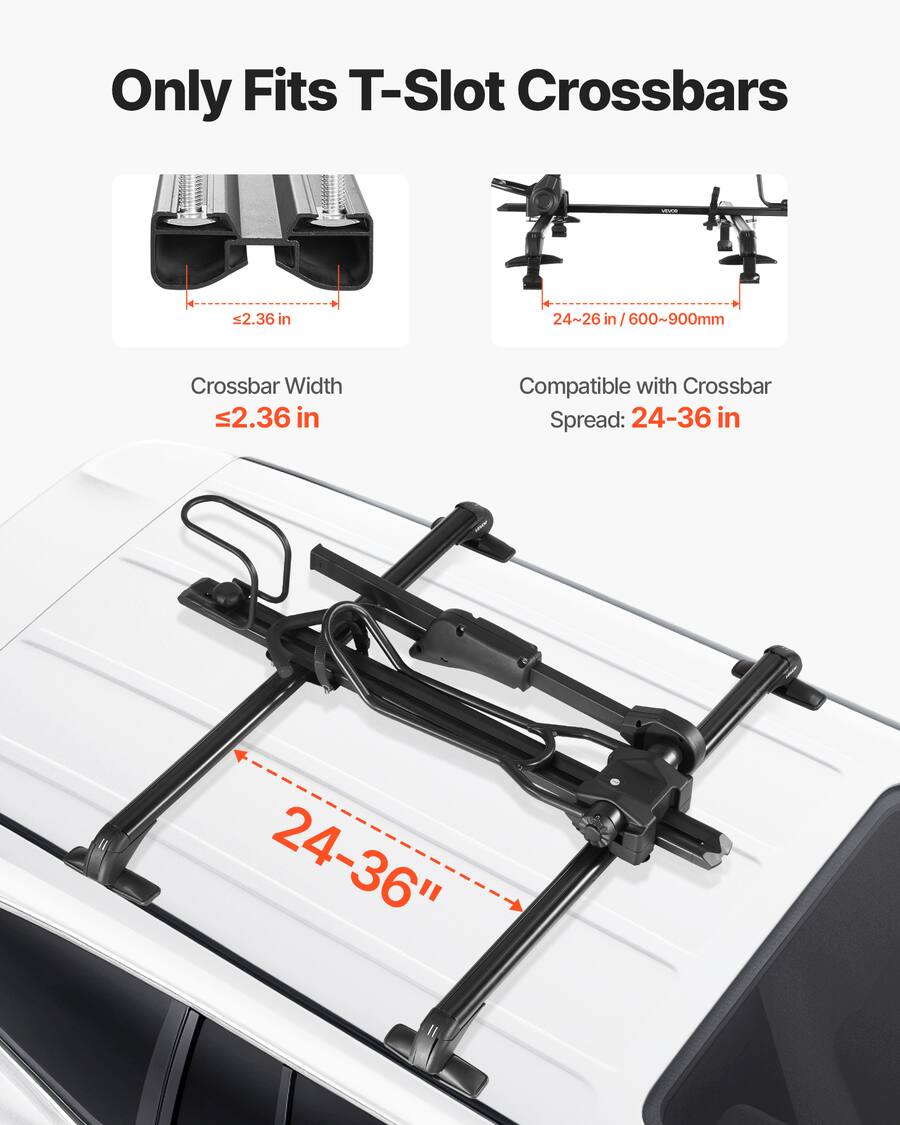 Bike Racks With Built In Locks VEVOR Roof Bike Rack, 33 lbs Capacity, Foldable Upright Roof Mount ...