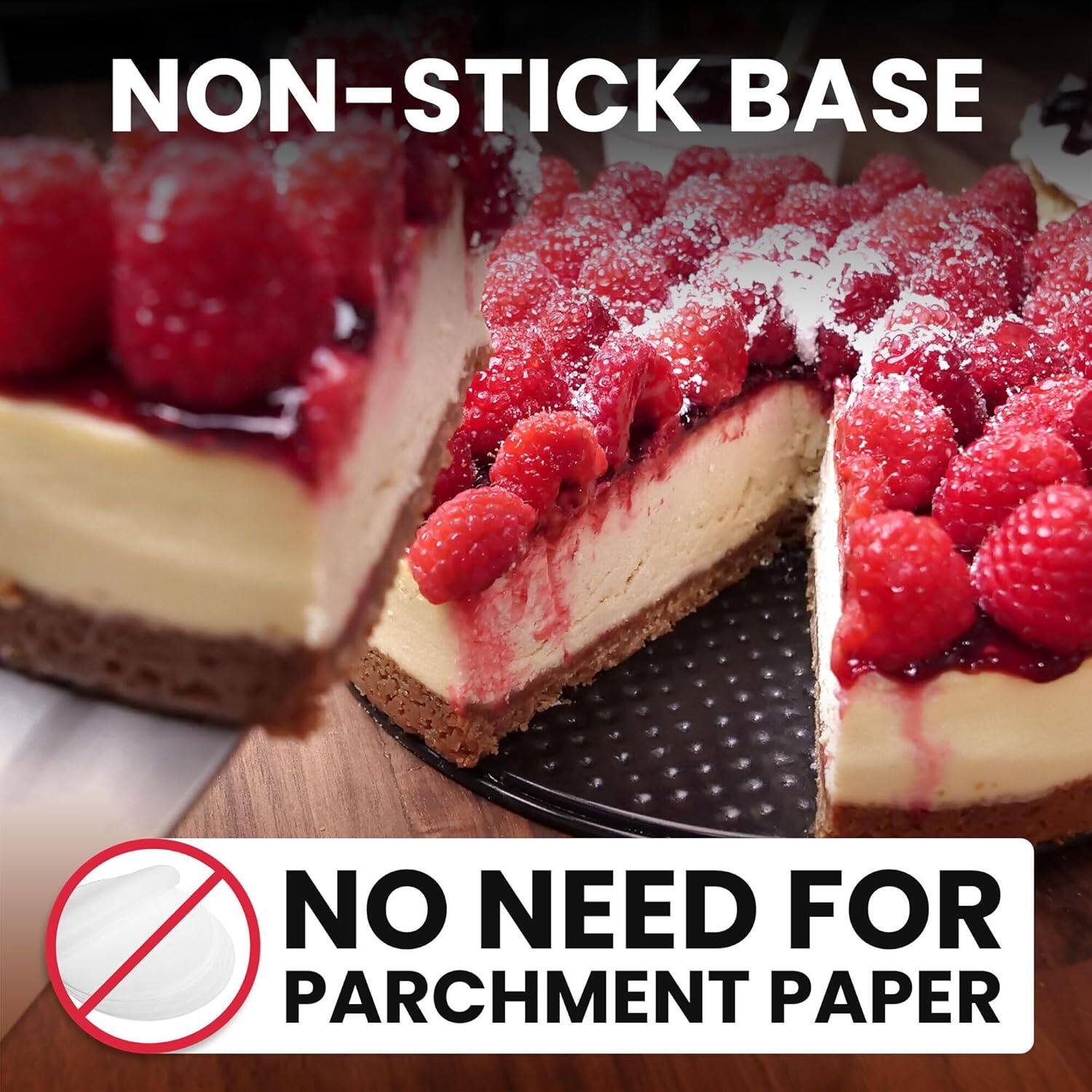 NON-STICK BASE

NO NEED FOR PARCHMENT PAPER