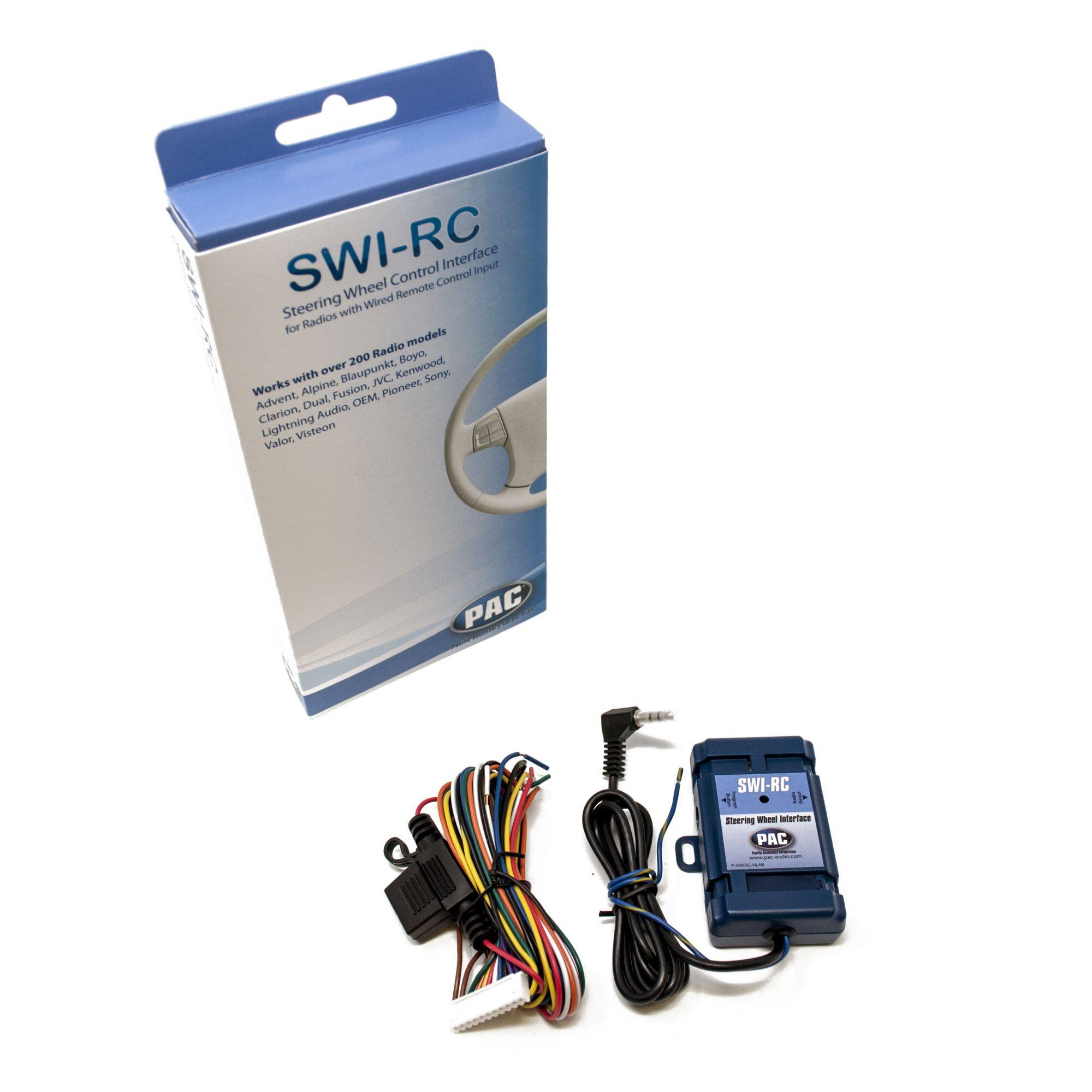 SWI-RC Wheel Control Remote Control Interface Input Steering with Wired for Radios models 200 Radio Boyo with over Blaupunkt, VC. Kenwood Song Works Alpine, Fusion Pioneer Advent Dual. OEM Clarion Audic, Lightning Visteon Valor PAC SWI-RC + 11 Steering aer Iterten PAC