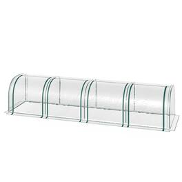 Outsunny - L x 3' W x 2.5' H Portable Tunneled Greenhouse with 4 Zippered Doors