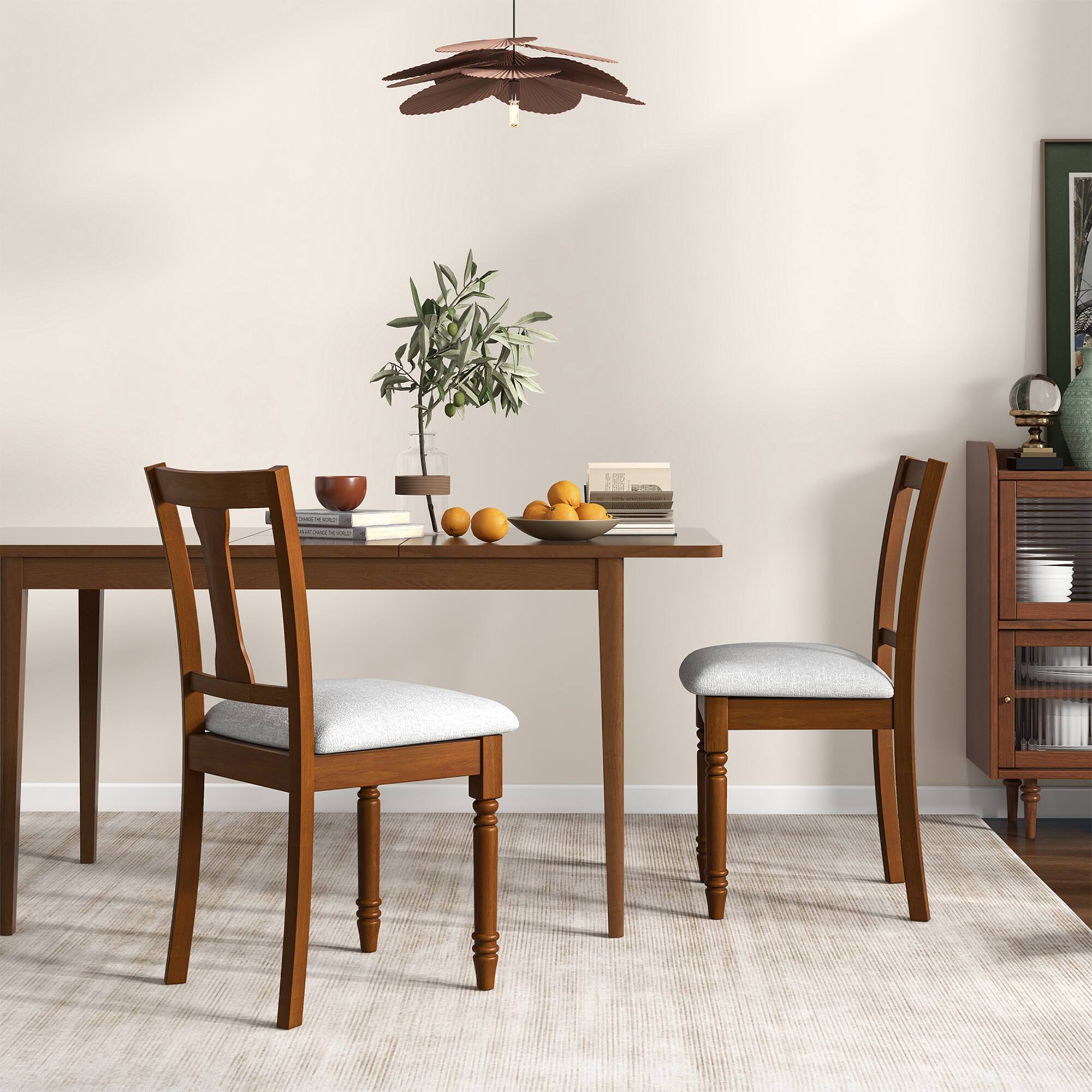 Alt View 1. Gymax - Gymax Set of 4 Upholstered Wooden Dining Chair w/ Seat Storage Space Brown - Brown + Light Gray.