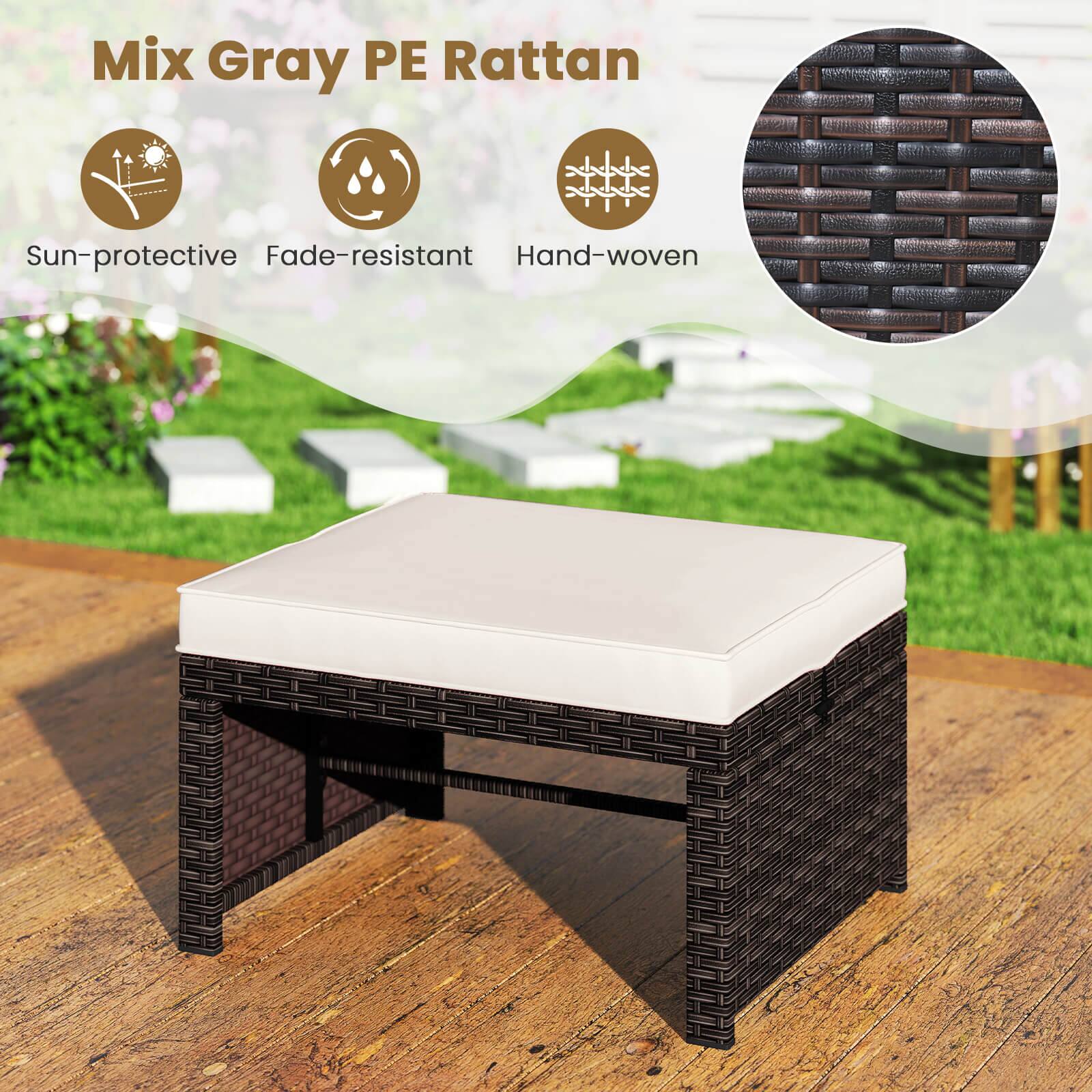 Mix Gray PE Rattan

- Sun-protective
- Fade-resistant
- Hand-woven