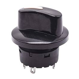 HQRP - Rotary Switch with Knob - SP7T 7-Position 1-Pole Selector, 8 A 120 V AC - Black