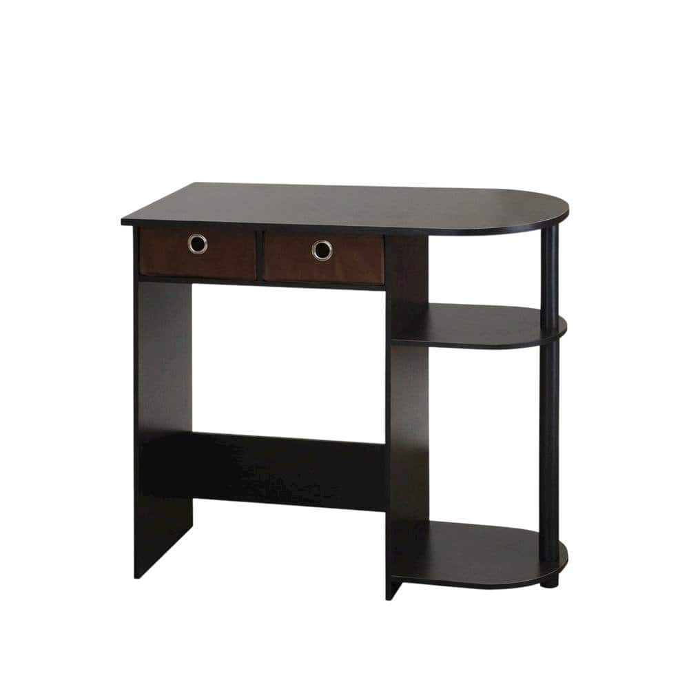 BisonOffice - Espresso Computer Desk with Spacious Surface and Sturdy Frame for Workspace - Espresso/Black/Brown