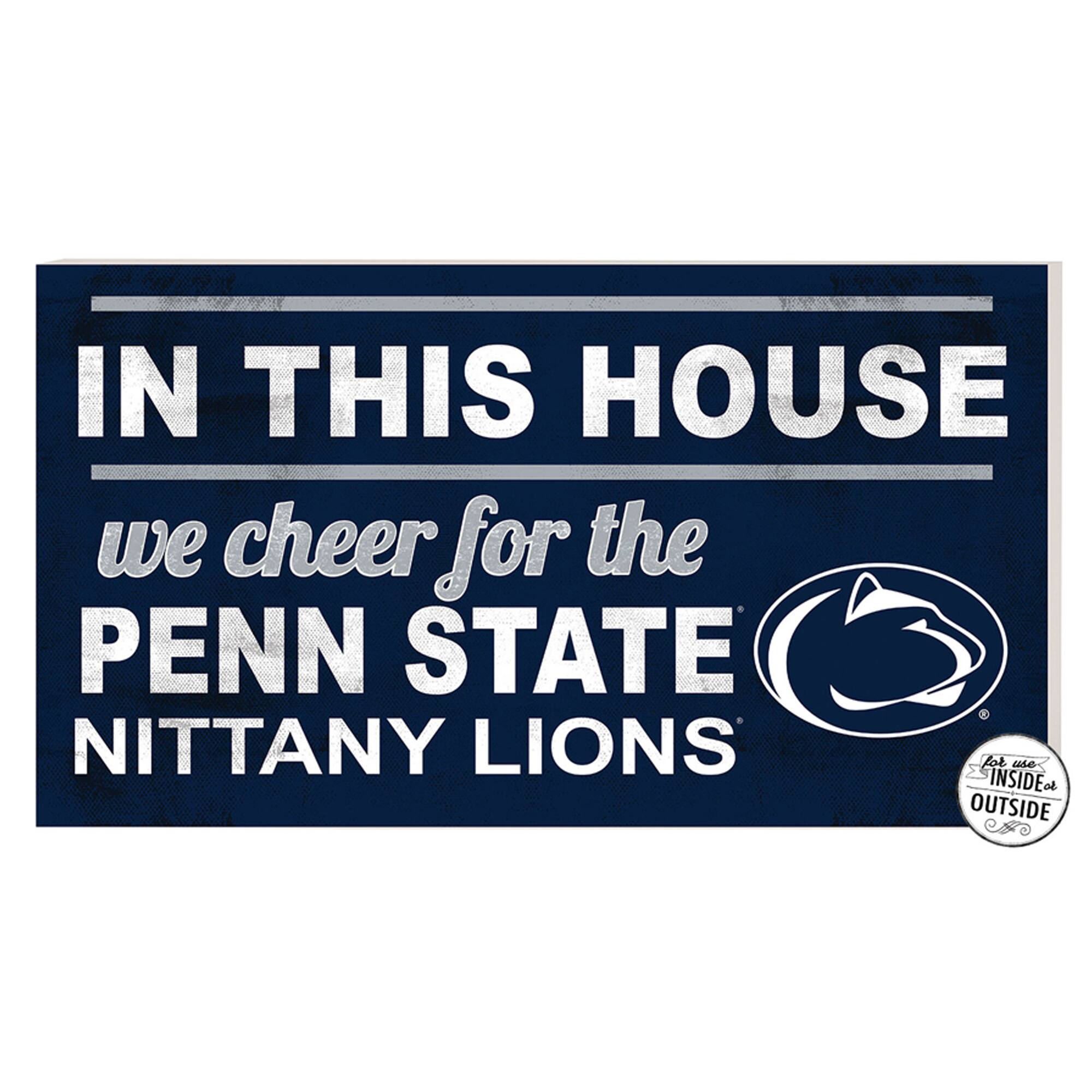 Penn State Nittany Lions 11'' x 20'' Indoor/Outdoor In This House Sign