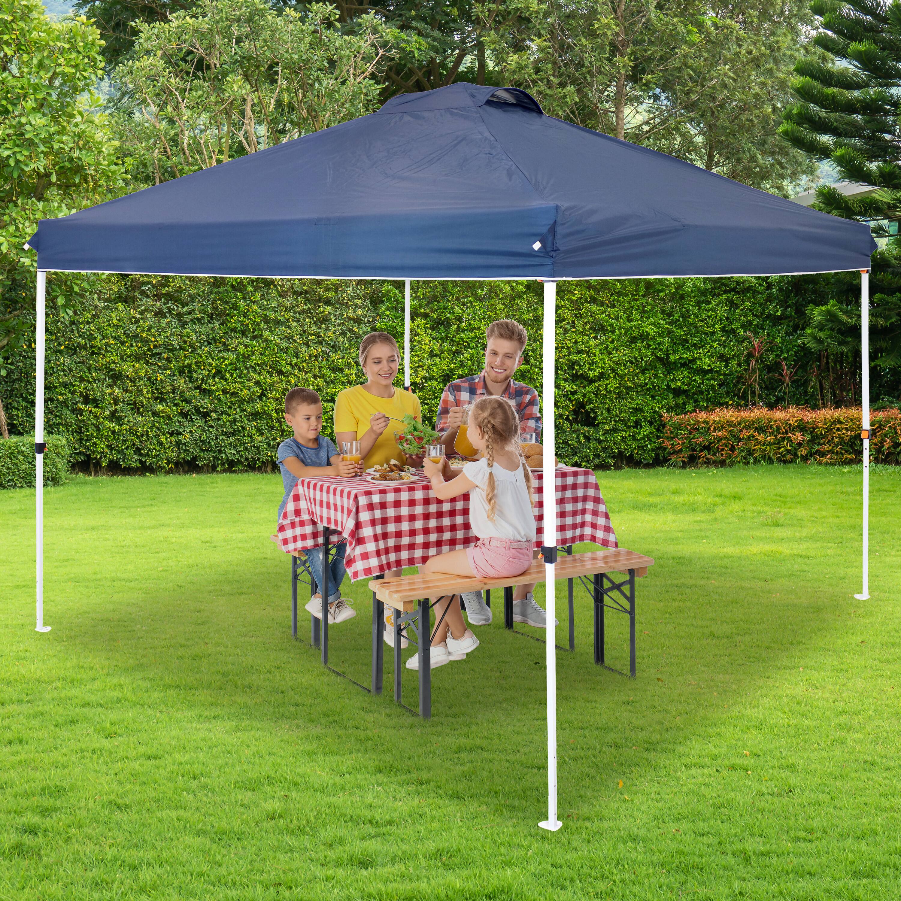 Alt View 7. Sunnydaze - 12x12 ft Fabric Replacement Pop-Up Canopy Shade with Vent - Blue.