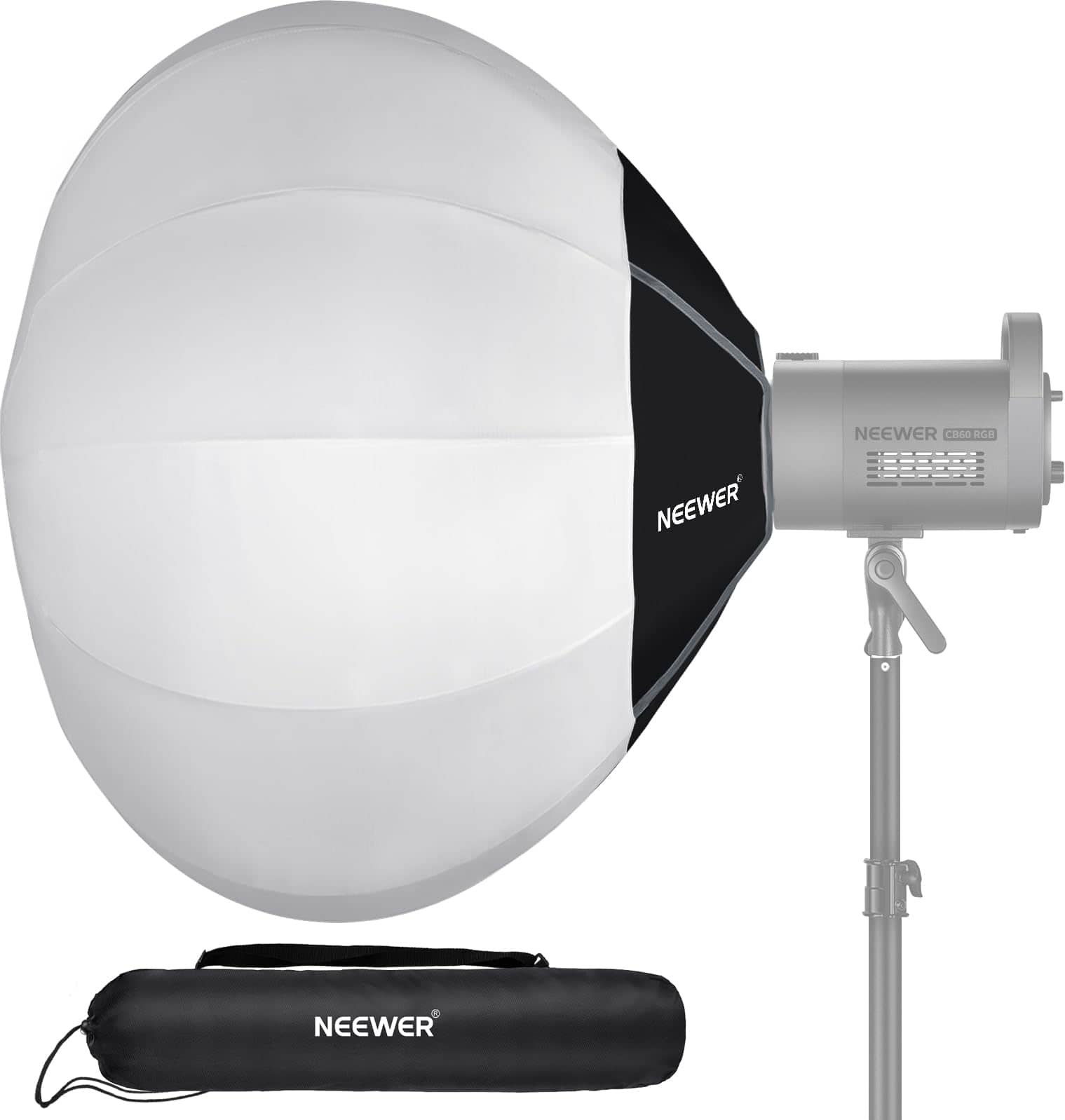 Neewer - 33.5" Lantern Softbox with Bowens Mount - 360° Quick Release Diffuser for LED Video Lights
