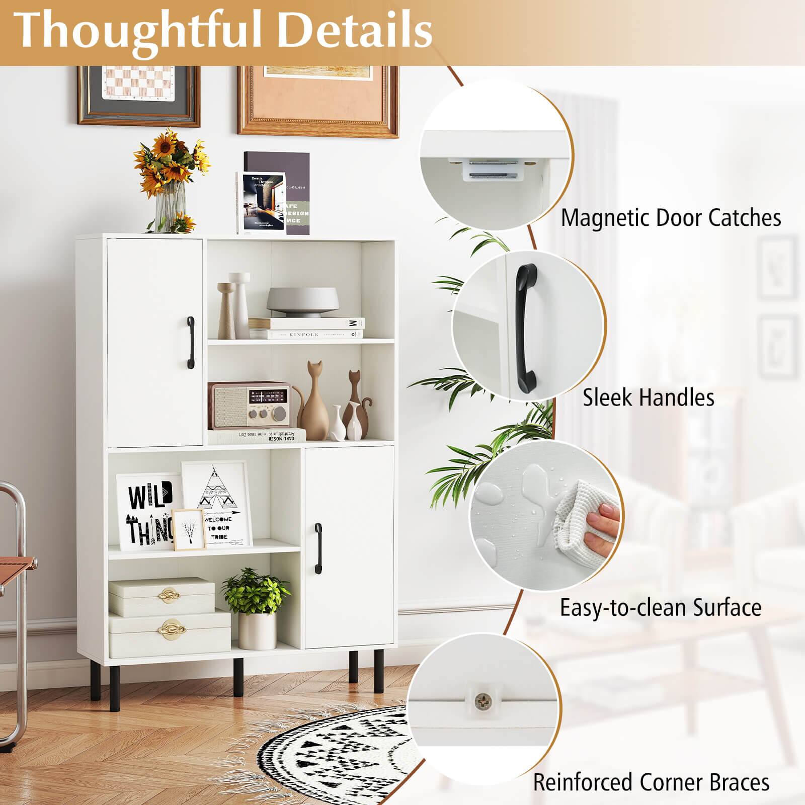 Thoughtful Details

- Magnetic Door Catches
- Sleek Handles
- Easy-to-clean Surface
- Reinforced Corner Braces