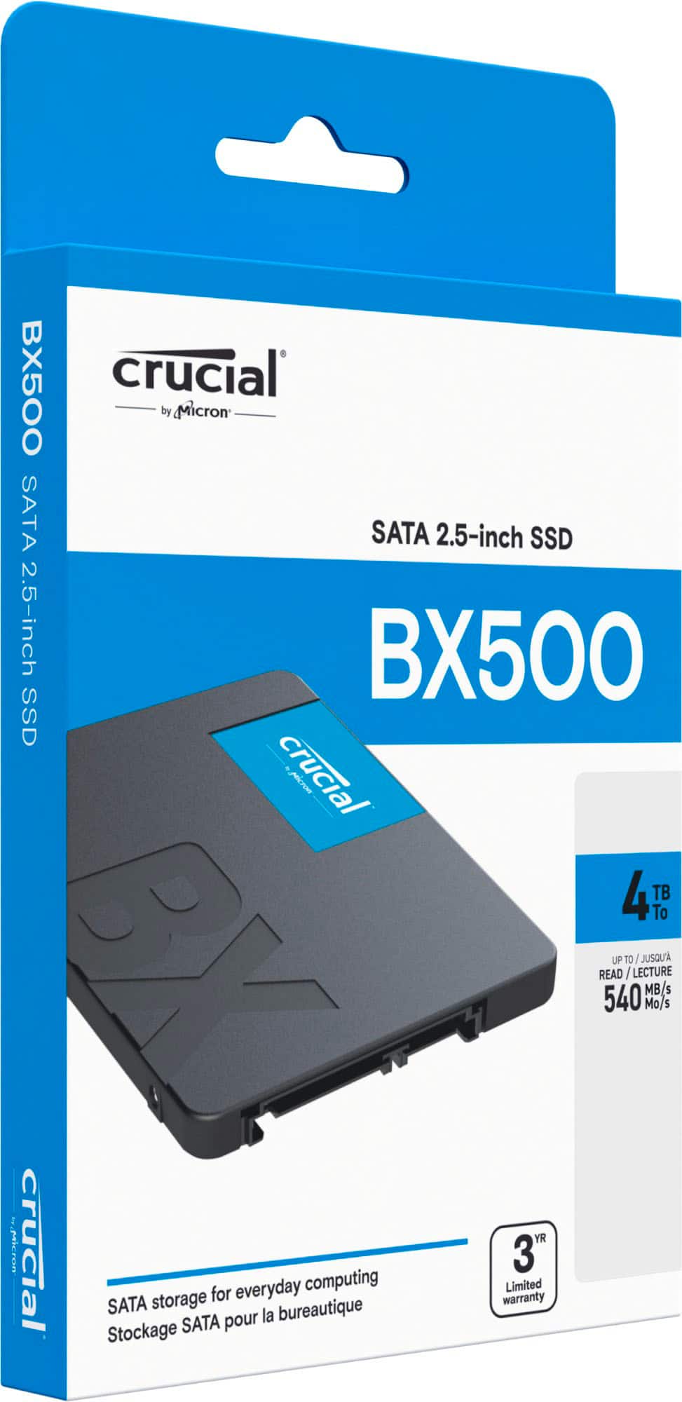 Crucial BX500 4TB SATA 2.5-inch SSD.