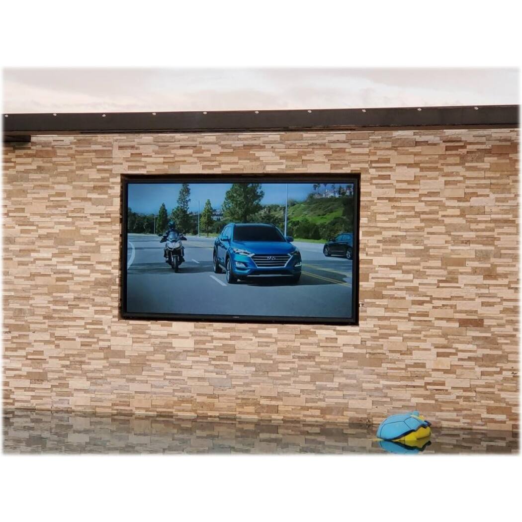 Alt View 13. Apollo Enclosures - Outdoor Partial Sun TV Enclosure for 90" to 98" slimline TVs - Black.