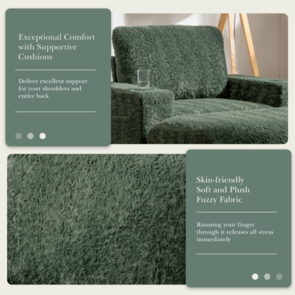 Exceptional Comfort with Supportive Cushions  
Deliver excellent support for your shoulders and entire back  

Skin-friendly Soft and Plush Fuzzy Fabric  
Running your finger through it releases all stress immediately